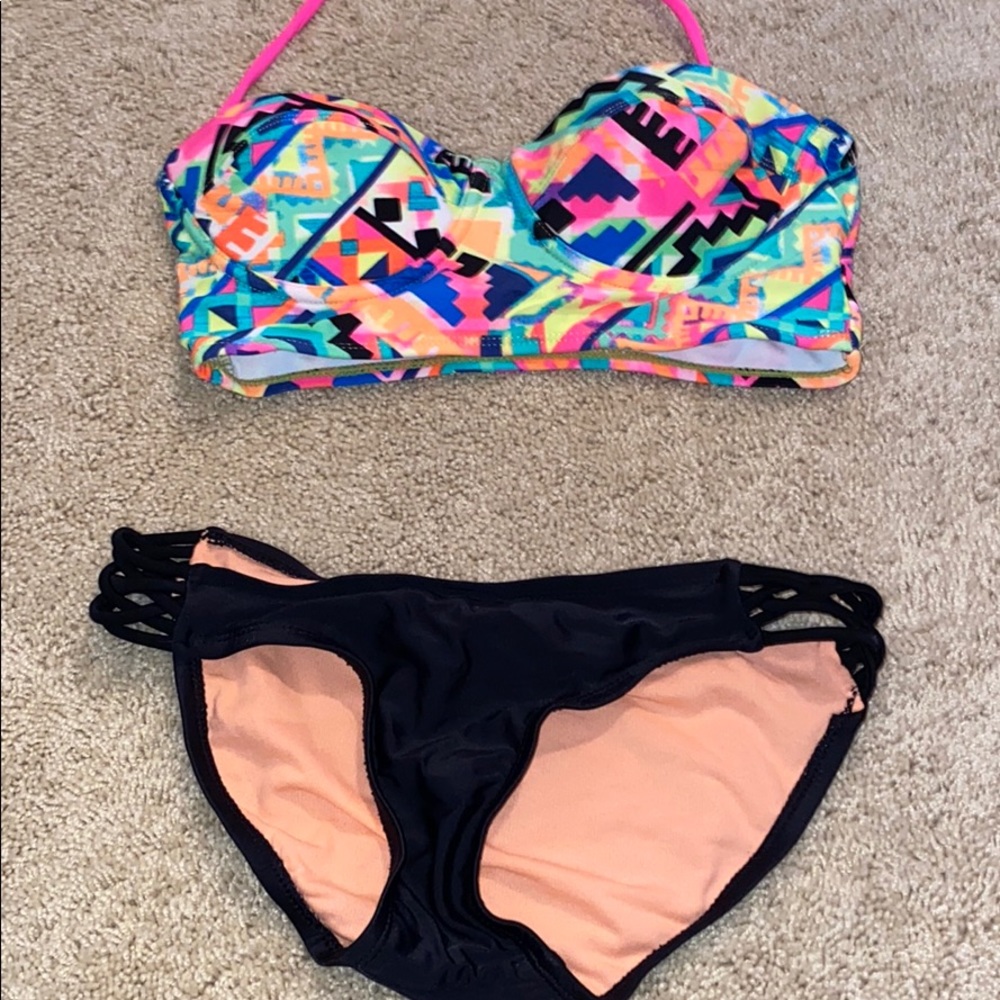 Delia’s Tribal Bandeau Top w Xhilaration bottom
